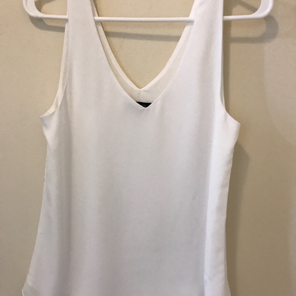RW & CO. Solid Silky Crepe Wide Strap Cami Blouse - Picture 2 of 7